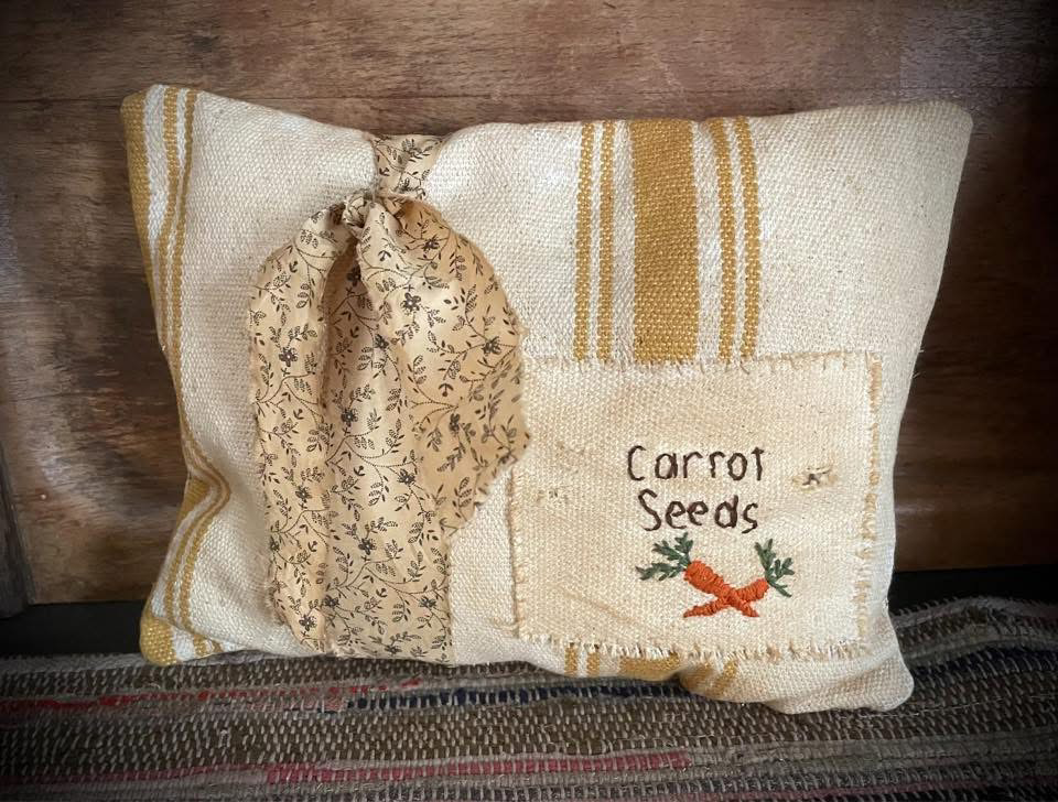 Rag-Stuffed Pillow – “Carrot Seeds” Design