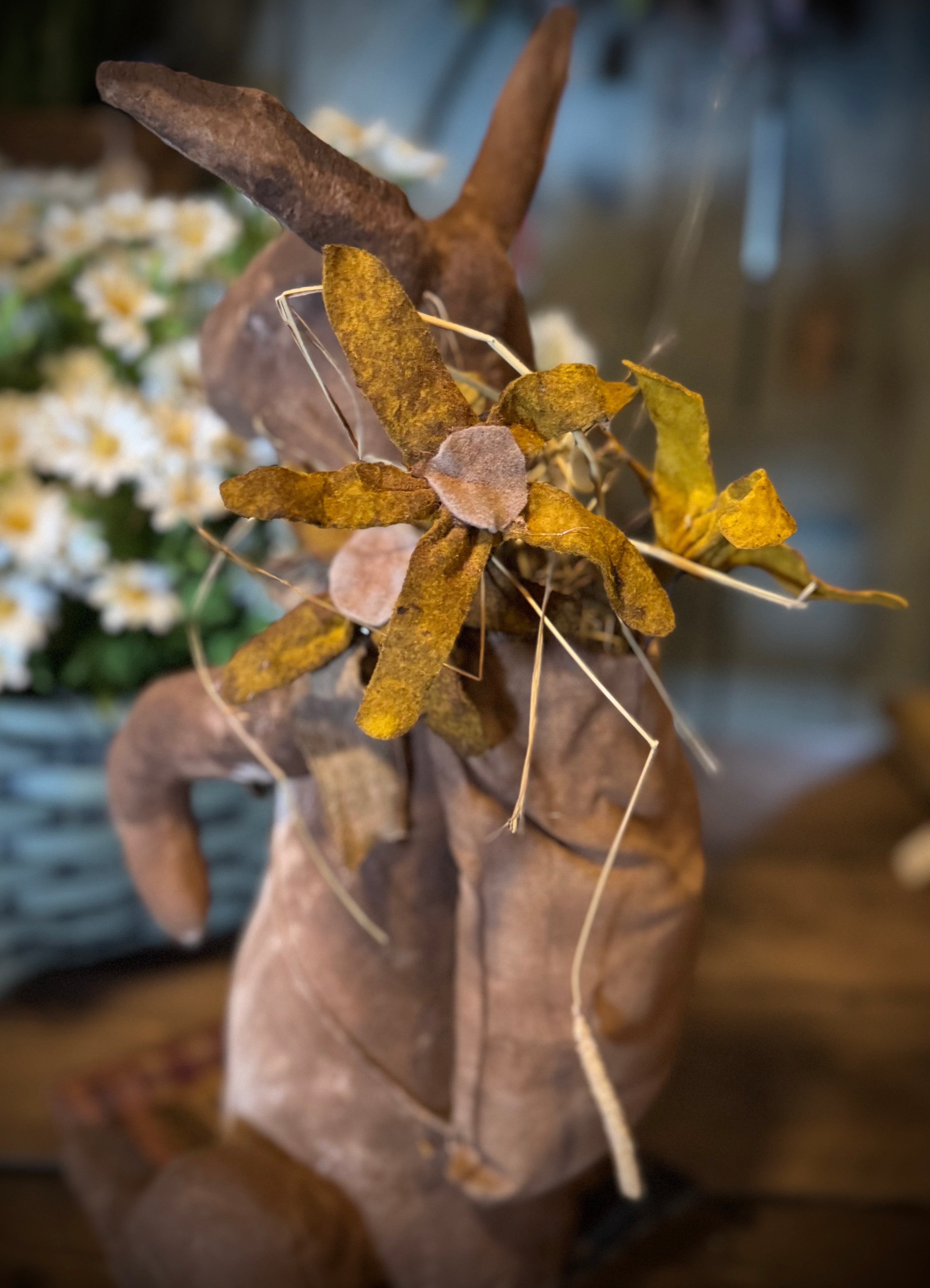 Primitive Bunny with Flower Pack – Springtime on the Move