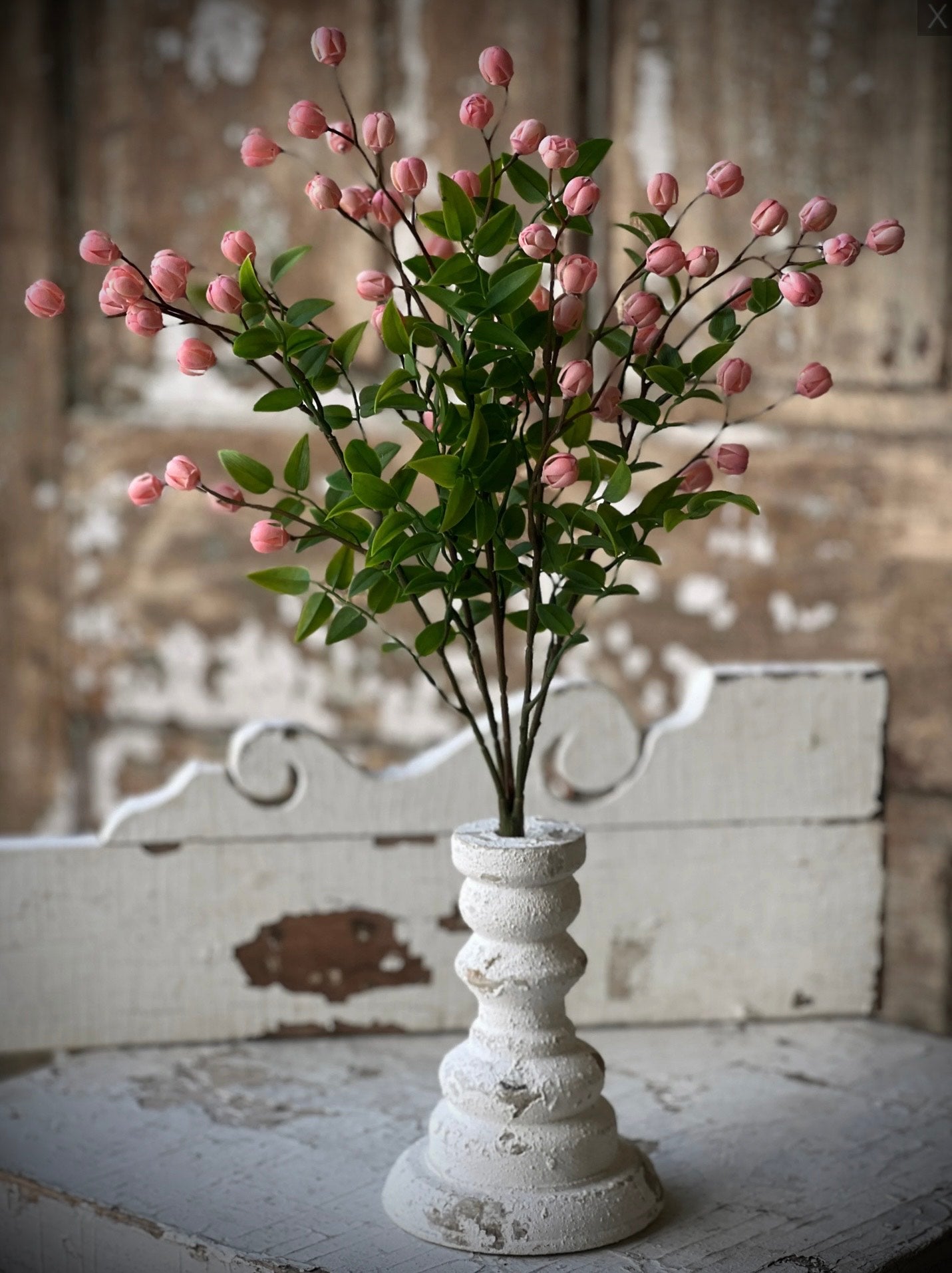 15.5" Billows Buds – Gentle Blooms in Pink or Cream