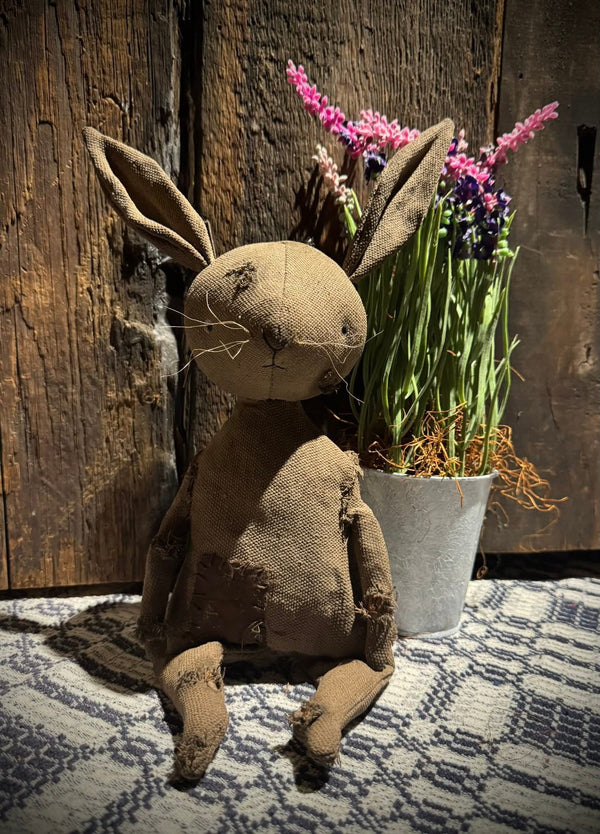 Primitive Bunny with Woven Charm